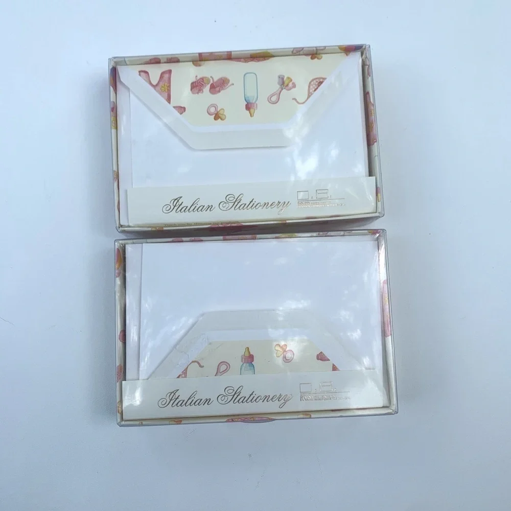 Baby Theme Italian Made Stationary Invitations Thank You Cards
